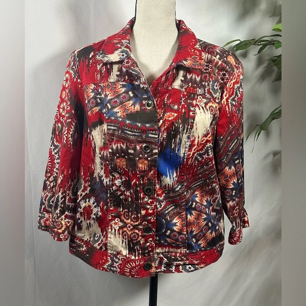 Chico's Multicolor Jacket - Picture 8 of 10